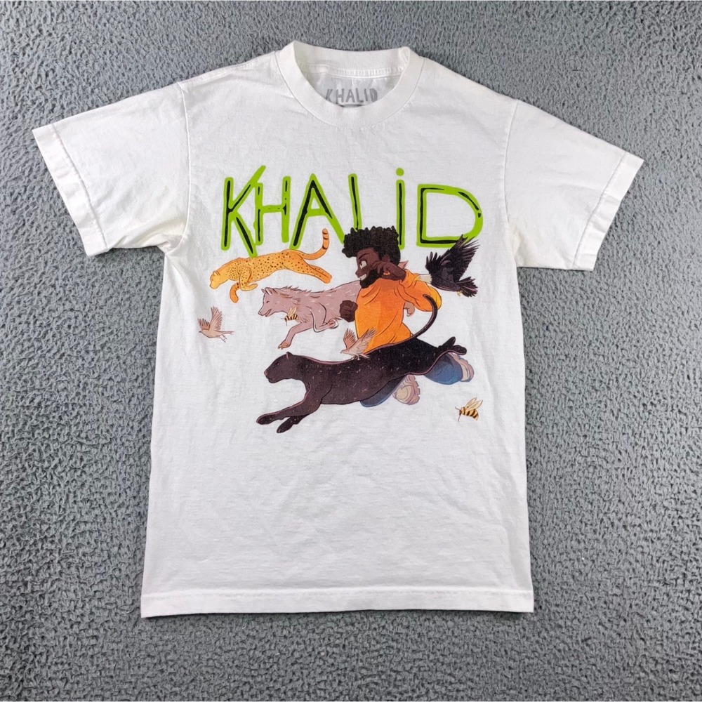 Khalid Free Spirit Tour T-Shirt Mens Small‎ White 2019 Concert Graphic Tee